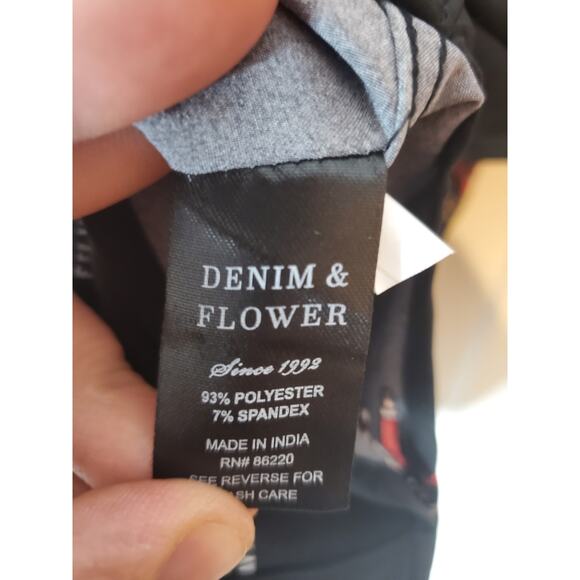 Denim + Flower Feliz Navidad Santa Collared Shirt, Boys 5/6, NWT - Picture 6 of 6